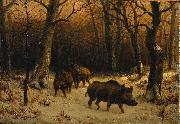 Rosa Bonheur Wild Boars in the Snow oil painting on canvas